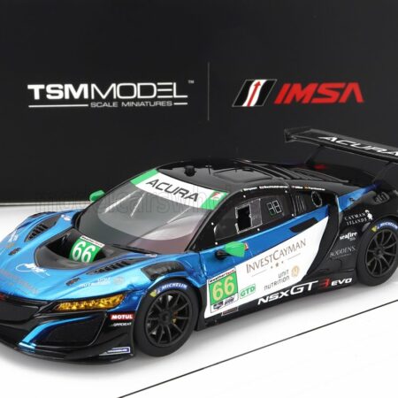 TRUESCALE 1/43 ACURA | NSX GT3 EVO22 3.5L TURBO V6 TEAM GRADIENT RACING N 66 24h DAYTONA 2022 K.SIMPSON - T.BECHTOLSHEIMER | BLACK WHITE BLUE