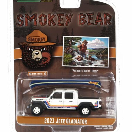 GREENLIGHT 1/64 JEEP | GLADIATOR PICK-UP 2021 - SMOKEY BEAR | WHITE