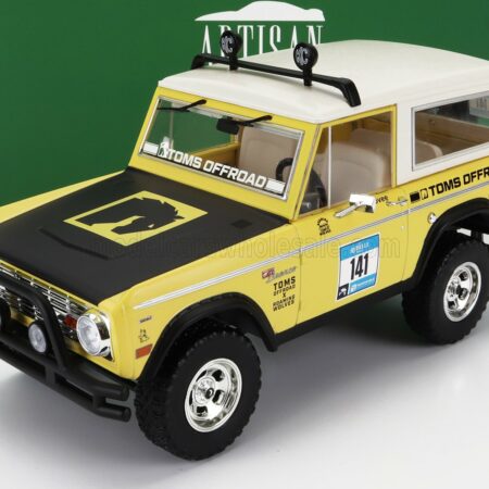 GREENLIGHT 1/18 FORD USA | BRONCO N 141 RALLY REBELLE 1969 | YELLOW BLACK WHITE