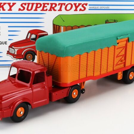 EDICOLA 1/43 WILLEME | TRACTOR TRUCK + SEMI-REMORQUE BACHEE 1960 | RED ORANGE GREEN