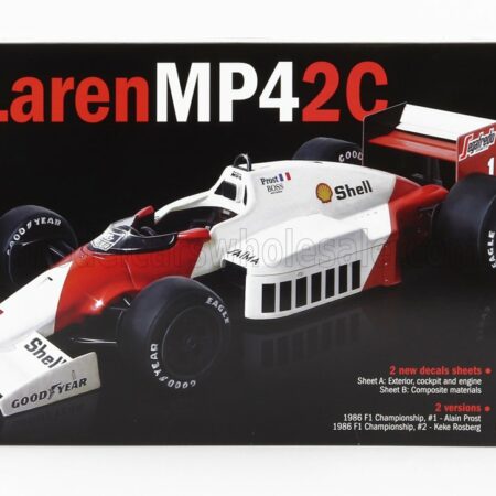 ITALERI 1/12 McLAREN | F1  MP42C N 1 WORLD CHAMPION ALAIN PROST + N 2 KEKE ROSBERG SEASON 1986 | WHITE RED