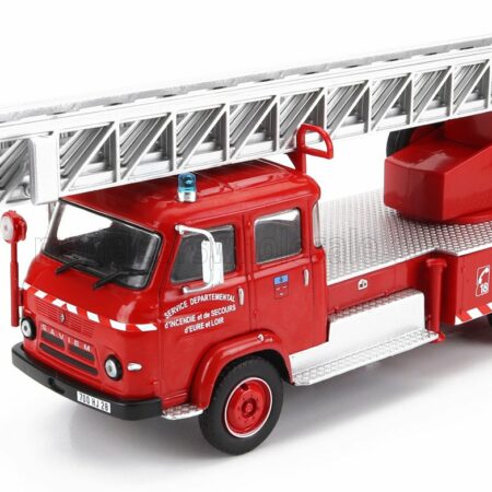 EDICOLA 1/43 SAVIEM | 57 TRUCK SCALA 1977 - FIRE ENGINE - VIGILI DEL FUOCO - FEUERWEHR | RED SILVER