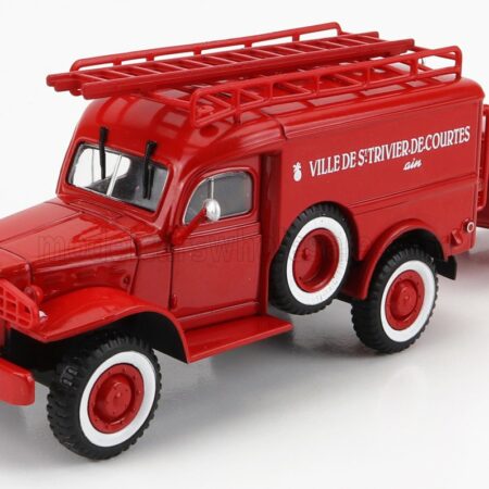 EDICOLA 1/43 DODGE | WC54 TRUCK SCALA WITH TRAILER 1949 - FIRE ENGINE - VIGILI DEL FUOCO - FEUERWEHR | RED