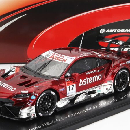 SPARK-MODEL 1/43 HONDA | NSX-GT TEAM ASTEMO REAL RACING N 17 GT500 CLASS SUPER GT 2022 K.TSUKAKOSHI - N.MATSUSHITA | RED MET