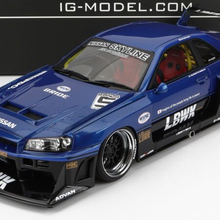 IGNITION-MODEL 1/18 NISSAN | SKYLINE LB-ER34 N 5 SUPER SILHOUETTE LBWK 1996 | BLUE BLACK