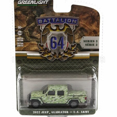 GREENLIGHT 1/64 JEEP | GLADIATOR PICK-UP U.S. ARMY 2022 | MILITARY CAMOUFLAGE