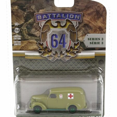 GREENLIGHT 1/64 CHEVROLET | PANEL TRUCK U.S. ARMY AMBULANCE 1939 | MILITARY GREEN