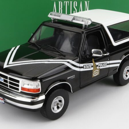 GREENLIGHT 1/18 FORD USA | BRONCO IDAHO STATE POLICE 1996 | BLACK WHITE