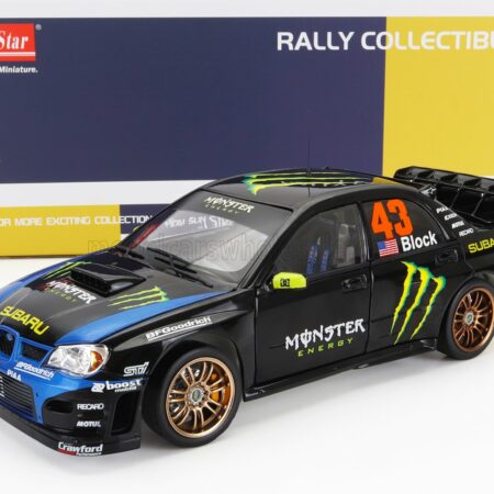 SUN-STAR 1/18 SUBARU | IMPREZA WRC06 MONSTER N 43 (BASE RALLY) GYMKANA 2008 KEN BLOCK | DARK BLUE BLACK