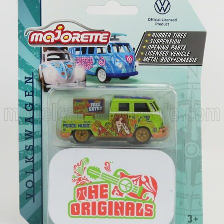 MAJORETTE 1/64 VOLKSWAGEN | T1 DOUBLE CABINE PICK-UP 1962 | GREEN