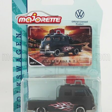 MAJORETTE 1/64 VOLKSWAGEN | T1 DOUBLE CABINE PICK-UP 1962 | MATT BLACK