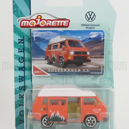 MAJORETTE 1/64 VOLKSWAGEN | T3 CAMPER HIGH ROOF 1979 | ORANGE WHITE