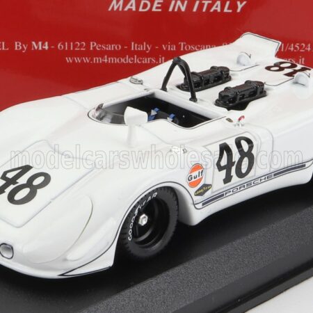 BEST-MODEL 1/43 PORSCHE | 908/02 FLUNDER SPIDER N 48 2nd 12h SEBRING 1970 STEVE McQUEEN - P.REVSON | WHITE