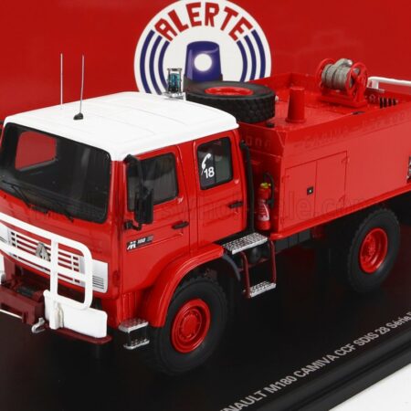 ALERTE 1/43 RENAULT | M180 TANKER TRUCK CAMIVA CCF SDIS 28 SAPEURS POMPIERS 1986 | RED WHITE