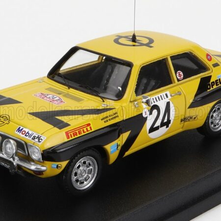 TROFEU 1/43 OPEL | ASCONA (night version) N 24 RALLY MONTECARLO 1975 A.KULLANG - C.G.ANDERSSON | YELLOW BLACK