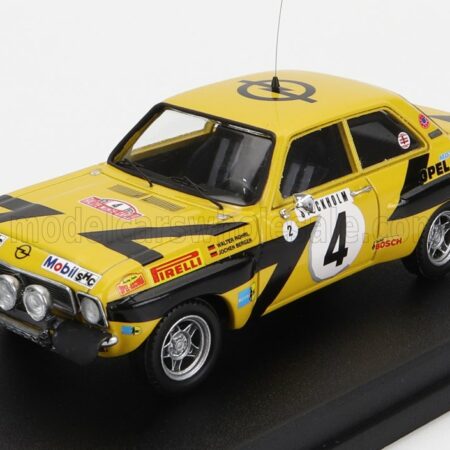 TROFEU 1/43 OPEL | ASCONA (night version) N 4 RALLY MONTECARLO 1975 W.ROHRL - C.BILLSTAM | YELLOW BLACK