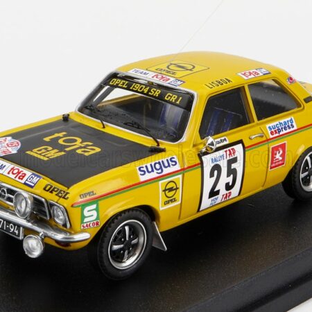 TROFEU 1/43 OPEL | ASCONA (night version) N 25 RALLY TAP 1973 M.QUEPE - M.AMARAL | YELLOW BLACK