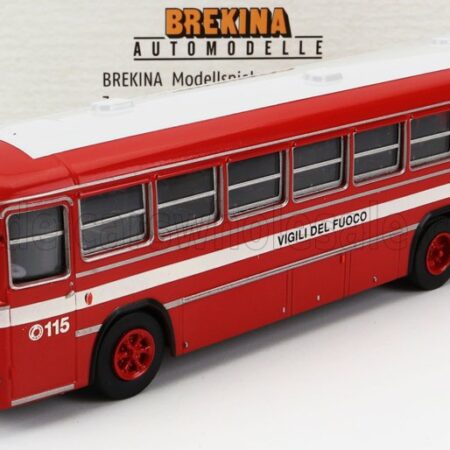 BREKINA PLAST 1/87 FIAT | 306/3 AUTOBUS VIGILI DEL FUOCO 1962 | RED WHITE