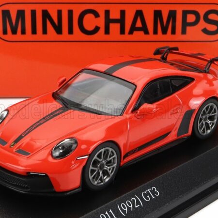 MINICHAMPS 1/64 PORSCHE | 911 992 GT3 COUPE 2021 | ORANGE BLACK