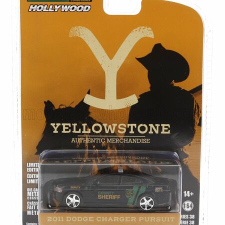 GREENLIGHT 1/64 DODGE | CHARGER PERSUIT COUNTY SHERIFF POLICE 2011 - YELLOWSTONE | BLACK