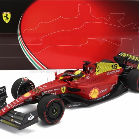 BBR-MODELS 1/18 FERRARI | F1-75 TEAM SCUDERIA FERRARI N 16 POLE POSITION AND 2nd MONZA ITALY GP 2022 CHARLES LECLERC | RED YELLOW