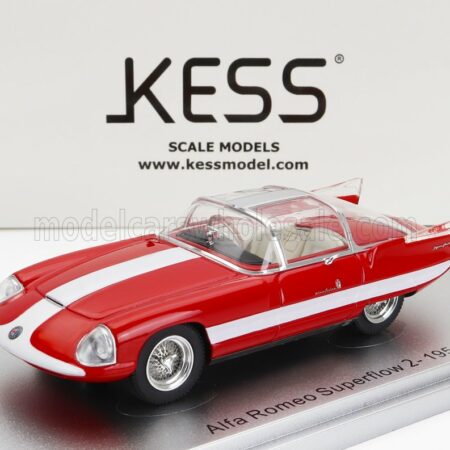 KESS-MODEL 1/43 ALFA ROMEO | 6C 3000 SUPERFLOW II PININFARINA 1956 | RED WHITE