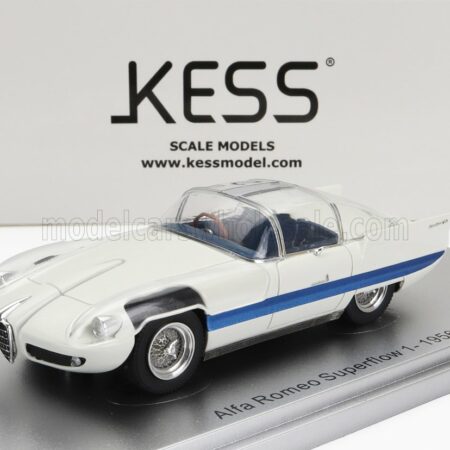 KESS-MODEL 1/43 ALFA ROMEO | 6C 3000 SUPERFLOW I PININFARINA 1956 | WHITE BLUE