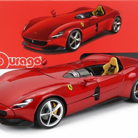 BURAGO 1/18 FERRARI | MONZA SP1 2018 - EXCLUSIVE CARMODEL | RED MET