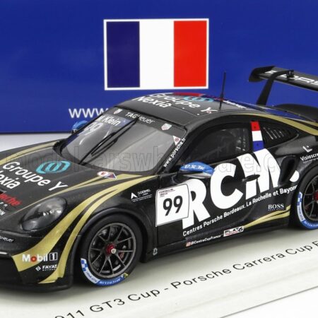 SPARK-MODEL 1/43 PORSCHE | 911 991-2 GT3 TEAM RCM N 99 CHAMPION FRANCE PORSCHE CARRERA CUP SEASON 2022 M.KLEIN | BLACK