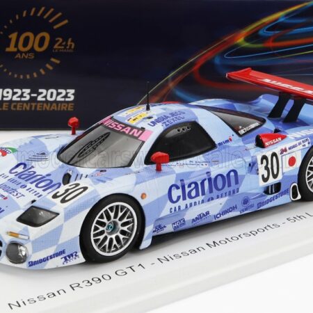 SPARK-MODEL 1/43 NISSAN | R390 GT1 3.5L TURBO TEAM NISSAN MOTORSPORT N 30 24h LE MANS 1998 M.KRUMM - J.NIELSEN - F.LAGORCE | LIGHT BLUE WHITE