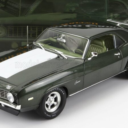 ACME-MODELS 1/18 CHEVROLET | CAMARO COPO COUPE 1969 | GREEN MET WHITE