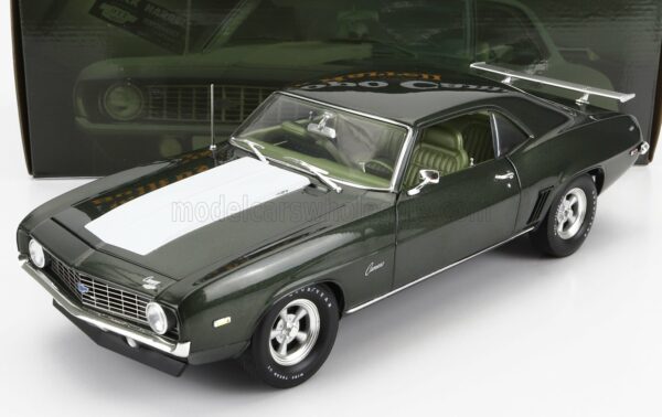 ACME-MODELS 1/18 CHEVROLET | CAMARO COPO COUPE 1969 | GREEN MET WHITE