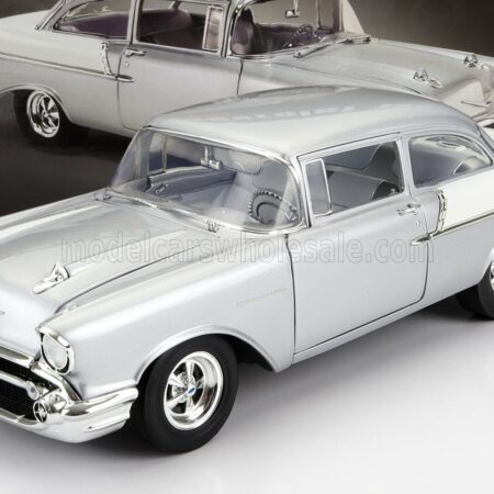 ACME-MODELS 1/18 CHEVROLET | BEL AIR CUSTOM STREET STRIP 1957 | SILVER WHITE