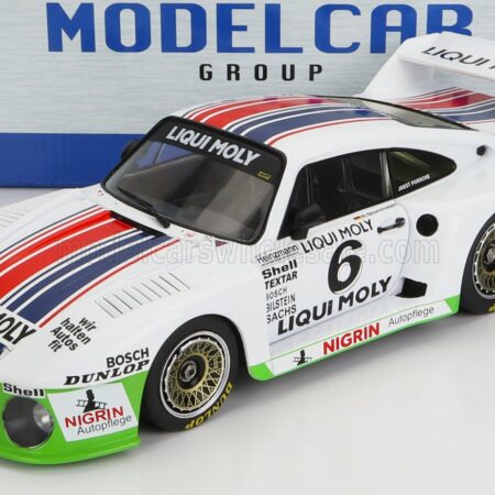 MCG 1/18 PORSCHE | 935J TEAM LIQUI MOLY N 6 3rd SPA FRANCORCHAMPS DRM 1980 R.STOMMELEN | WHITE GREEN