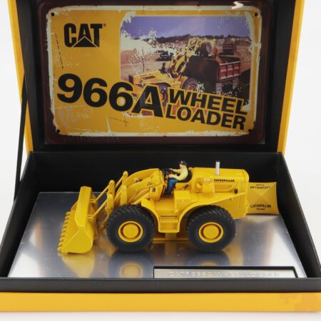 DM-MODELS 1/50 CATERPILLAR | CAT966A RUSPA GOMMATA - SCRAPER TRACTOR WHEEL LOADER | YELLOW BLACK