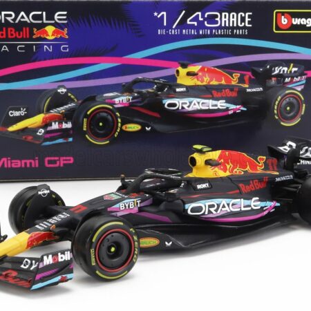 BURAGO 1/43 RED BULL | F1  RB19 TEAM ORACLE RED BULL RACING N 11 2nd MIAMI GP 2023 SERGIO PEREZ | MATT BLUE