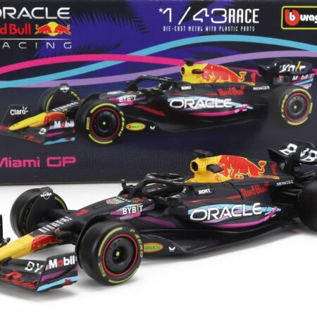 BURAGO 1/43 RED BULL | F1  RB19 TEAM ORACLE RED BULL RACING N 1 WORLD CHAMPION WINNER MIAMI GP 2023 MAX VERSTAPPEN | MATT BLUE