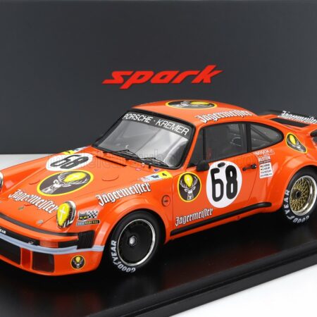 SPARK-MODEL 1/18 PORSCHE | 911 934 TEAM H.POULAIN JAGERMEISTER N 68 24h LE MANS 1978 H.POULAIN - E.DOREN - G.HOLUP - R.FEITLER | ORANGE