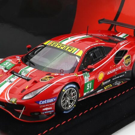 BBR-MODELS 1/43 FERRARI | 488 GTE 3.9L TURBO V8 TEAM AF CORSE N 51 WINNER LMGTE PRO CLASS 24h LE MANS 2021 J.CALADO - A.PIER GUIDI - C.LEDOGAR | RED