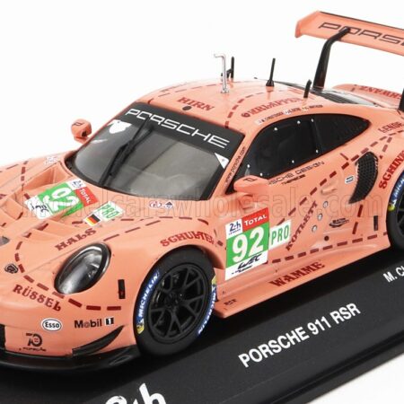 EDICOLA 1/43 PORSCHE | 911 991 RSR TEAM PORSCHE GT N 92 WINNER LMGTE PRO PINK PIG TRIBUTE 24h LE MANS 2018 MICHEAL CHRISTENSEN - KEVIN ESTRE - LAURENS VANTHOOR | PINK