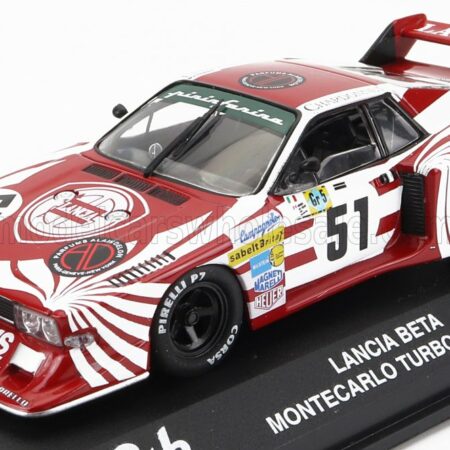 EDICOLA 1/43 LANCIA | BETA MONTECARLO TURBO TEAM LANCIA CORSE N 51 24h LE MANS 1980 B.DARNICHE - H.HEYER - T.FABI | RED WHITE