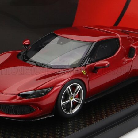 BBR-MODELS 1/43 FERRARI | 296 GTB HYBRID 830HP V6 2021 | ROSSO IMOLA - RED MET