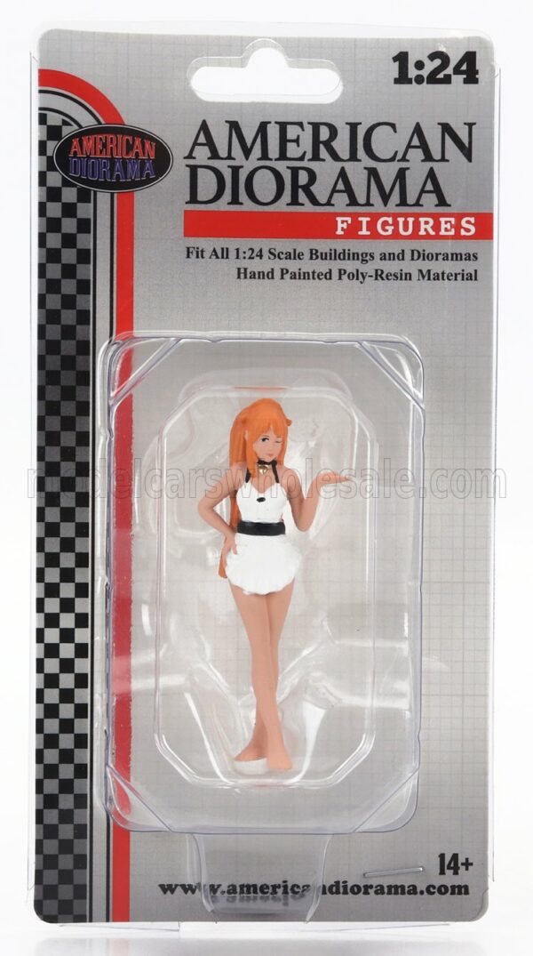 AMERICAN DIORAMA 1/24 FIGURES | COSPLAY GIRL 2 | BEIGE WHITE ORANGE