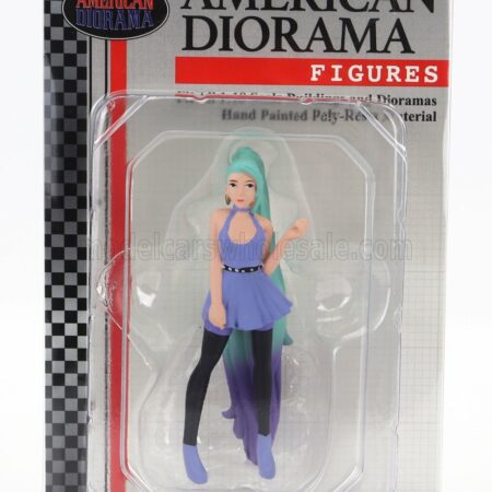 AMERICAN DIORAMA 1/18 FIGURES | COSPLAY GIRL 4 | BLUE GREEN