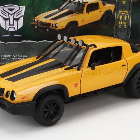 JADA 1/24 CHEVROLET | CAMARO COUPE 1977 - BUMBLEBEE TRANSFORMERS V L'ULTIMO CAVALIERE | YELLOW BLACK