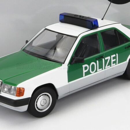 TRIPLE9 1/18 MERCEDES BENZ | 190E (W201) POLIZEI GERMANY 1993 | WHITE GREEN