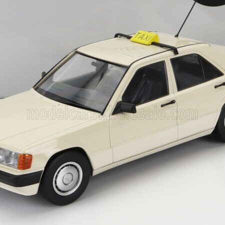 TRIPLE9 1/18 MERCEDES BENZ | 190E (W201) TAXI GERMANY 1993 | CREAM