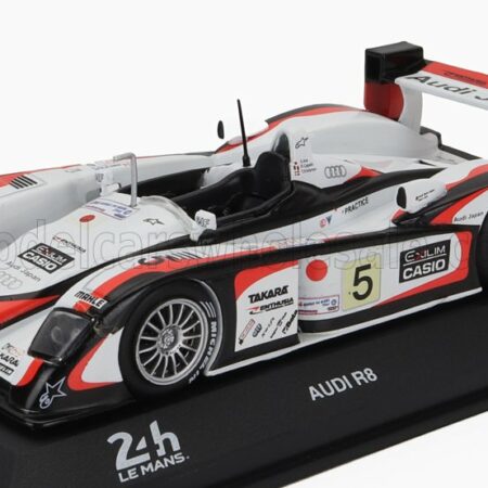 EDICOLA 1/43 AUDI | R8 3.6L TURBO V8 TEAM GOH AUDI SPORT JAPAN N 5 WINNER 24h LE MANS 2004 T.KRISTENSEN - S.ARA - R.CAPELLO | WHITE RED