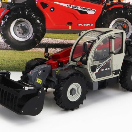 UNIVERSAL HOBBIES 1/32 MASSEY FERGUSON | MF TH.8043 TELESCOPIC TRACTOR - ELEVATORE | RED GREY