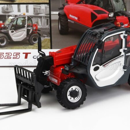 UNIVERSAL HOBBIES 1/32 MANITOU | MT625T COMFORT TELESCOPIC TRACTOR - ELEVATORE | RED SILVER